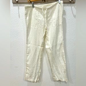 London Jean 100% white linen pants